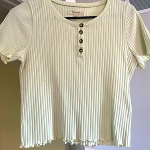 Madewell mint green baby tee